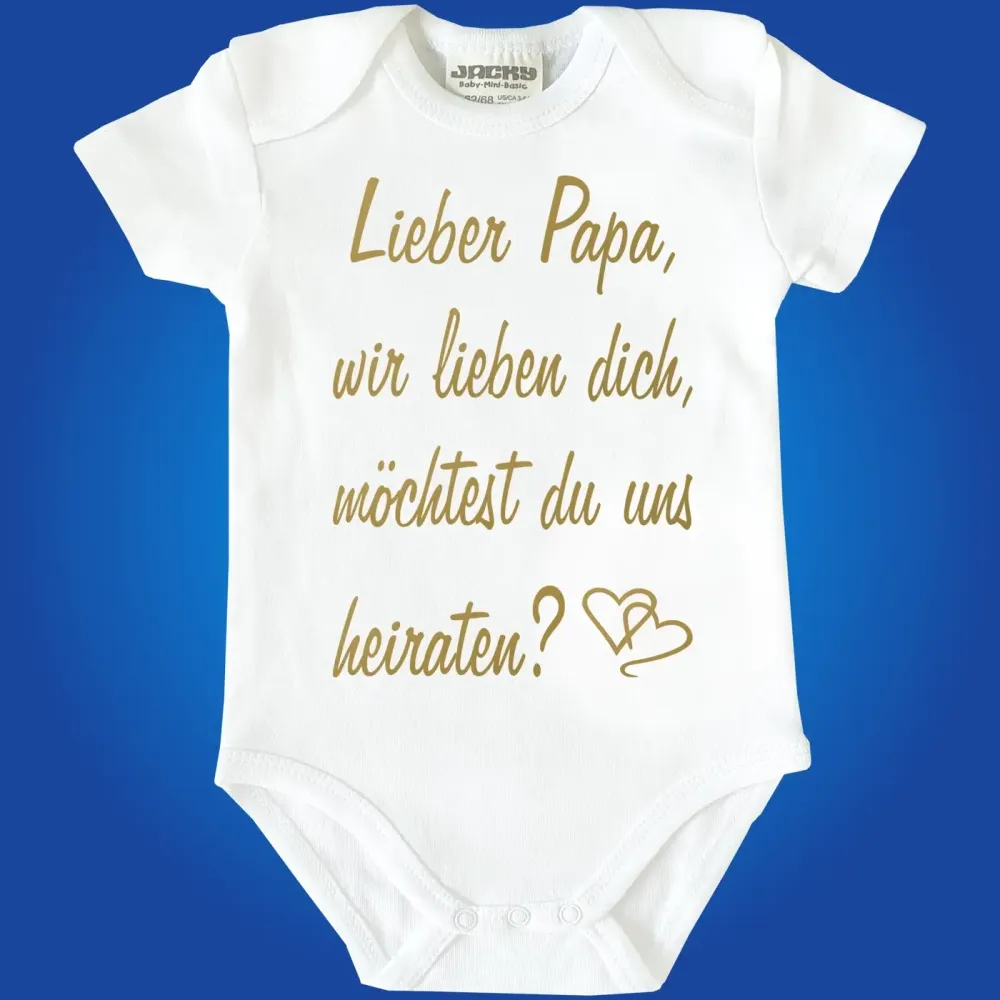 Baby-Body mit Aufdruck Heiraten