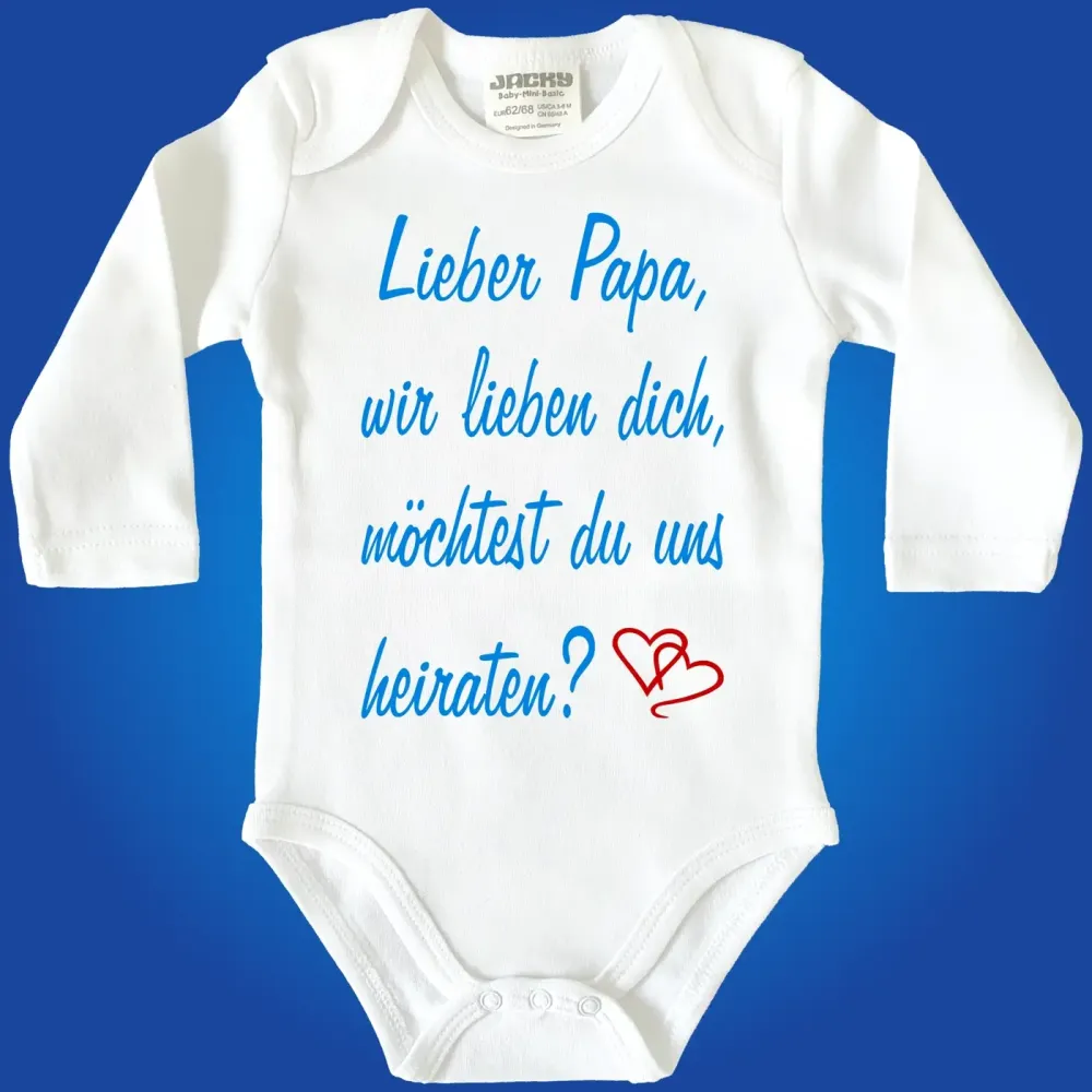 Baby-Body mit Aufdruck Antrag