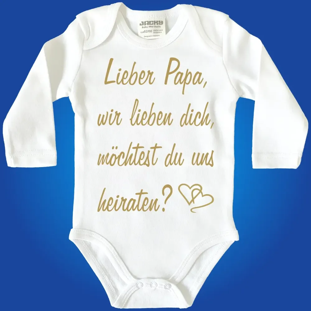 Strampler mit Hochzeitsantrag