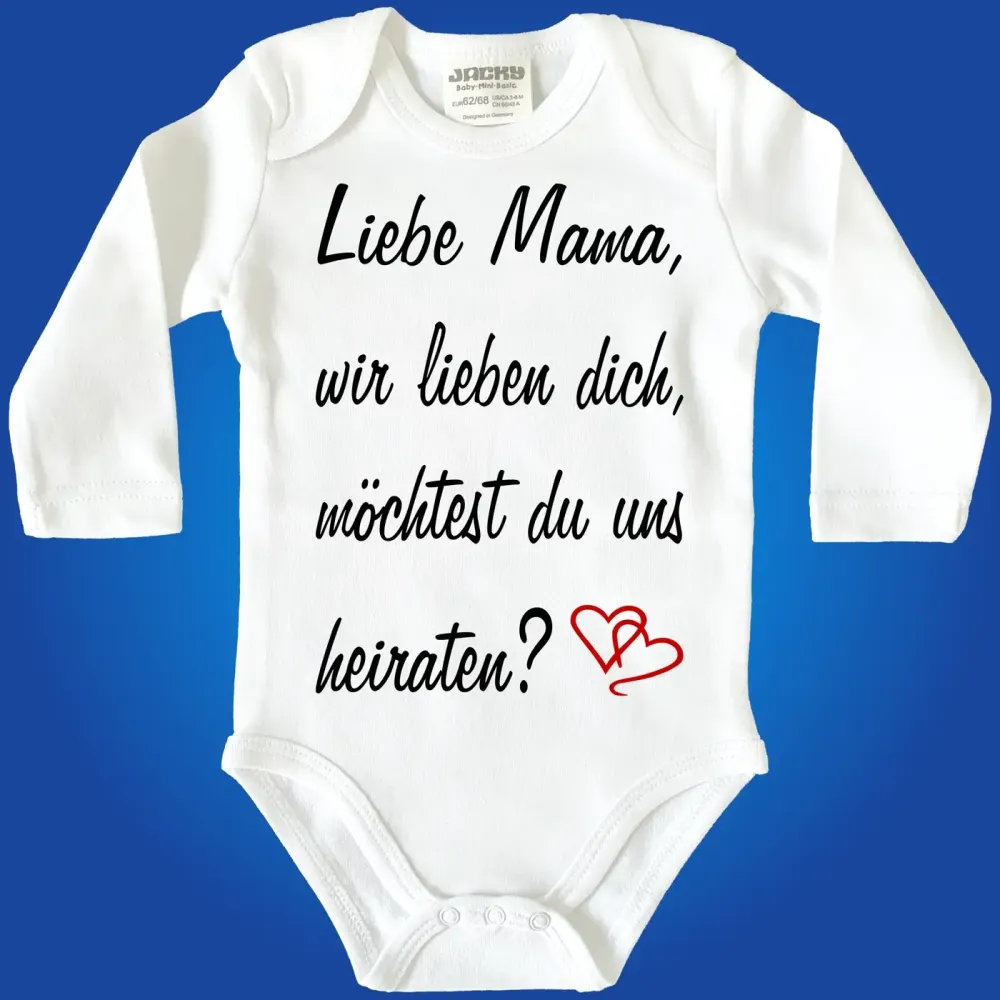 Baby-Body mit Heiratsantrag