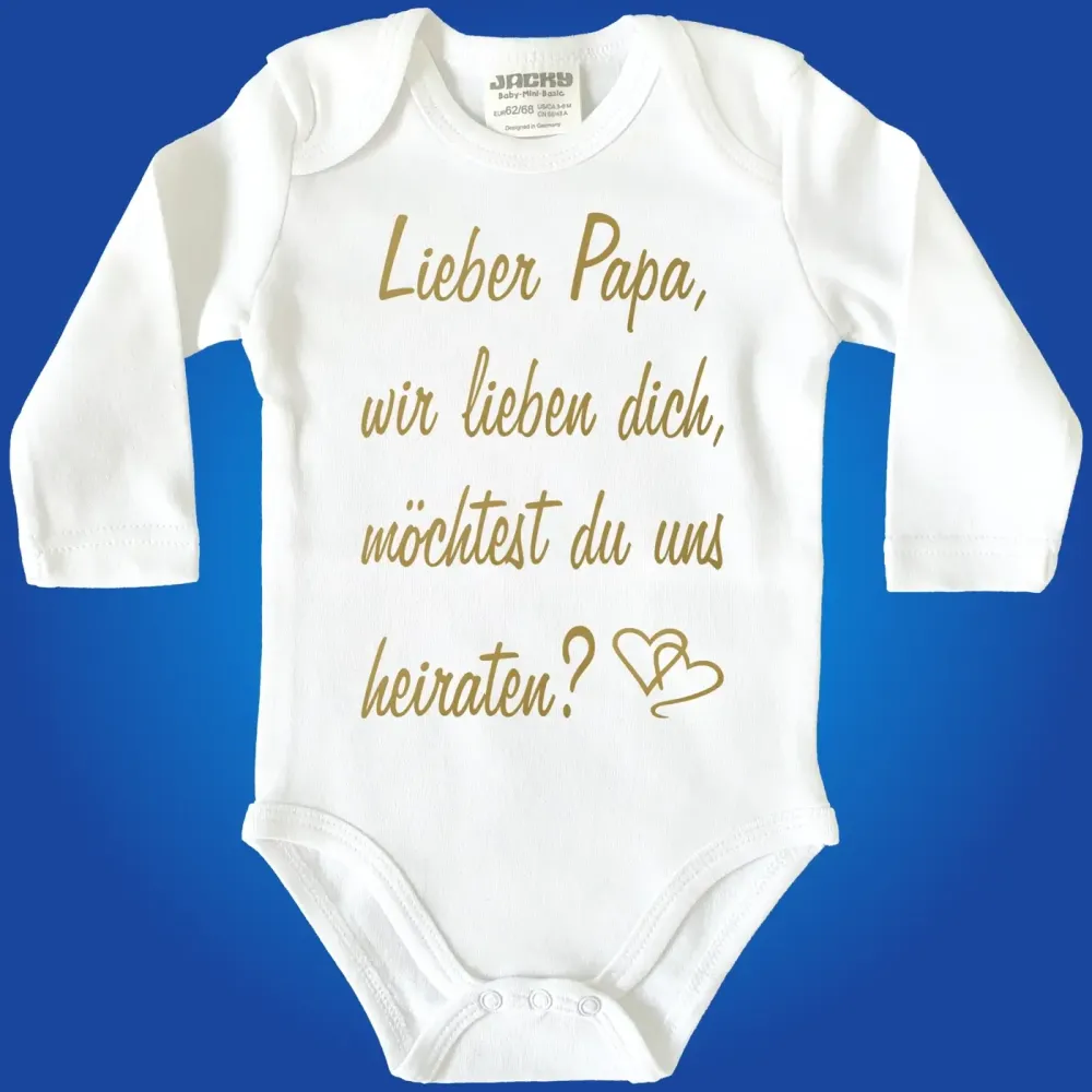 Baby-Body mit Aufdruck Heiraten