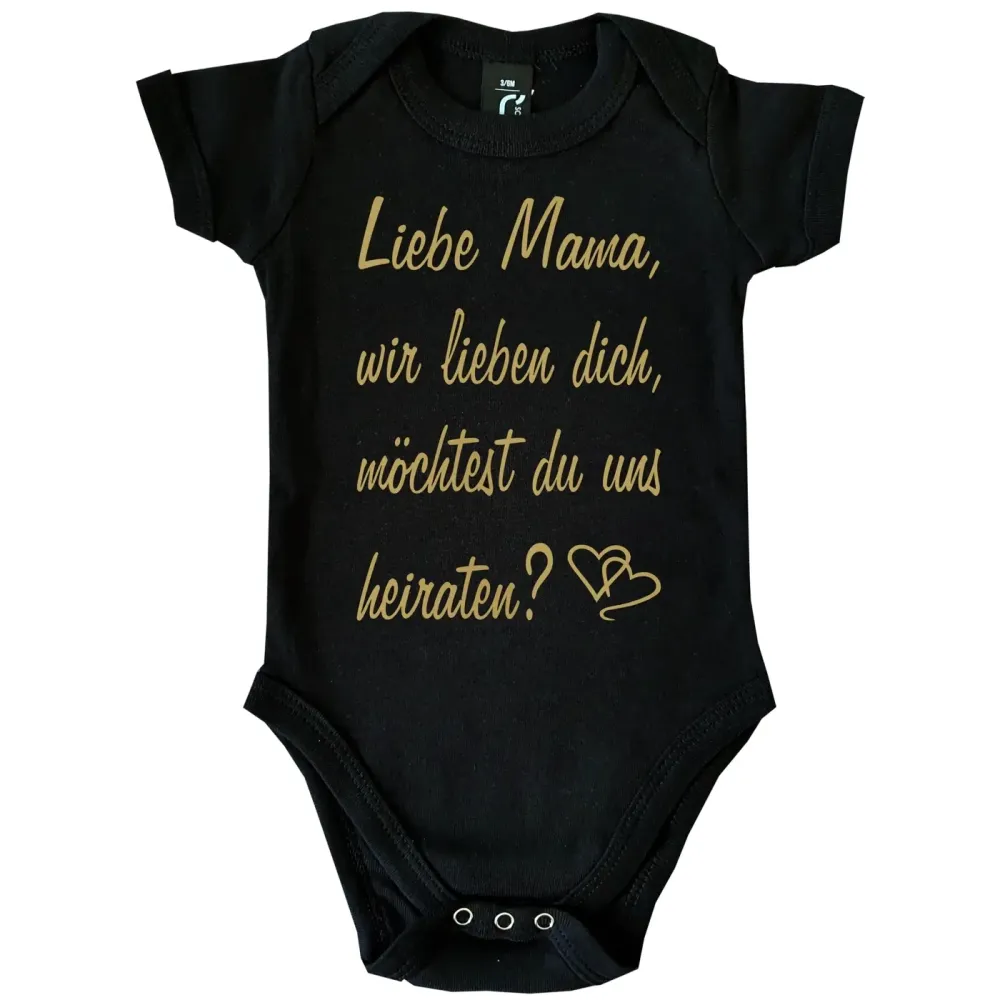 Baby-Body mit Aufdruck Hochzeit