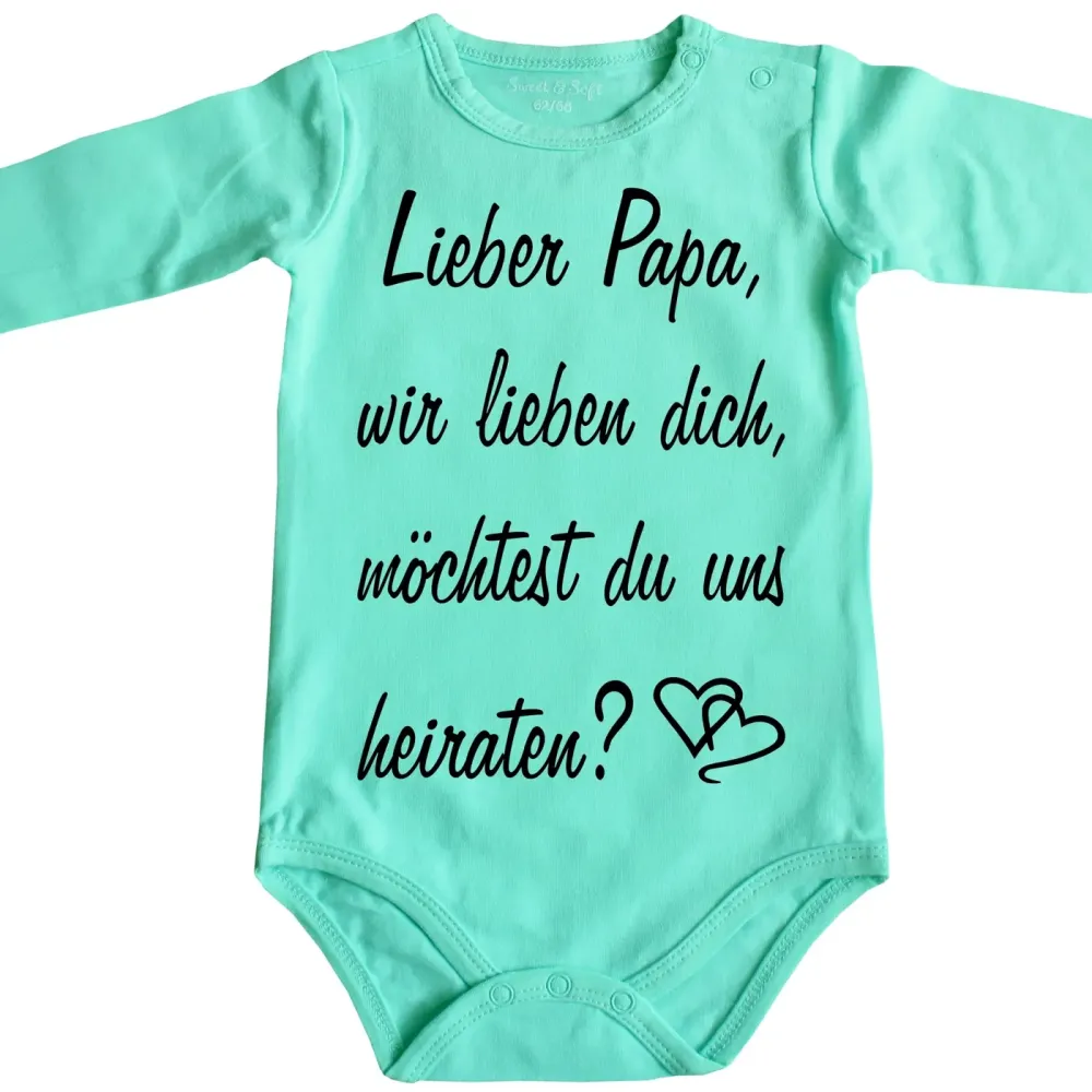 Baby-Body mit Heiratsantrag
