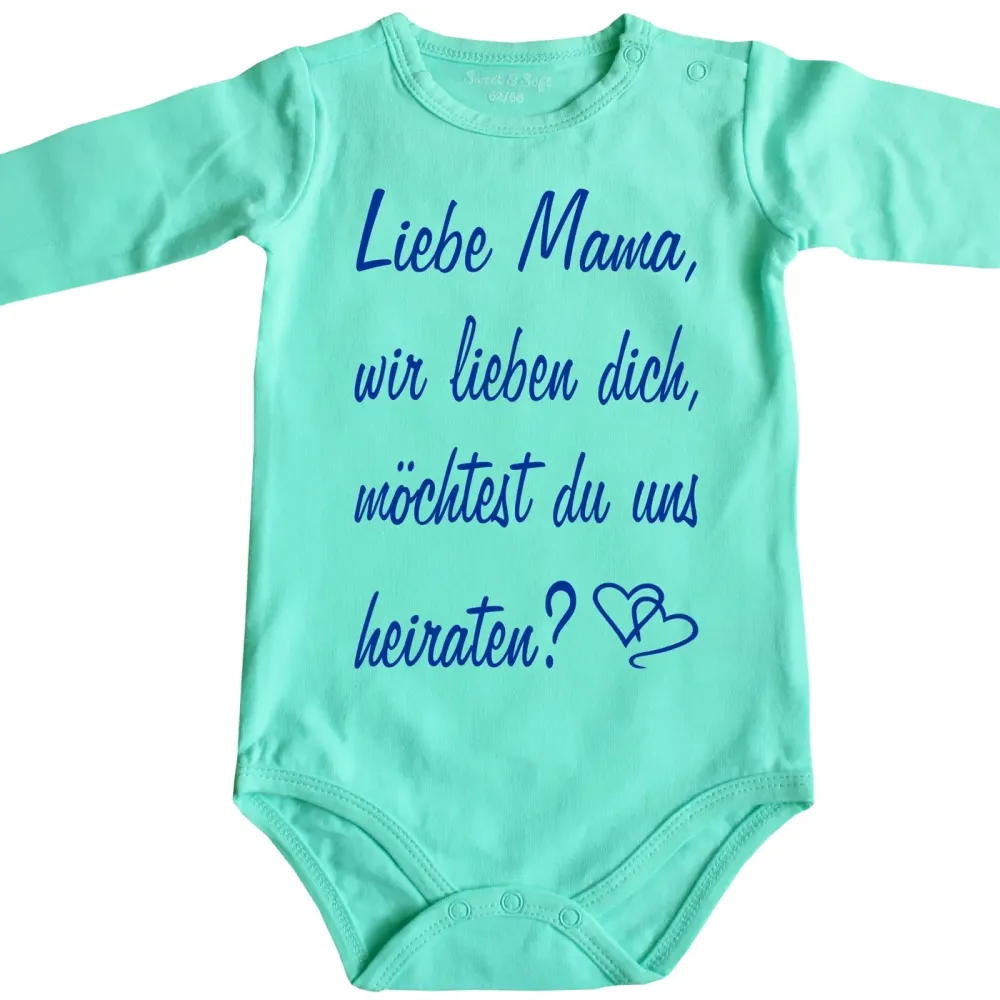 Baby-Body mit Aufdruck Antrag