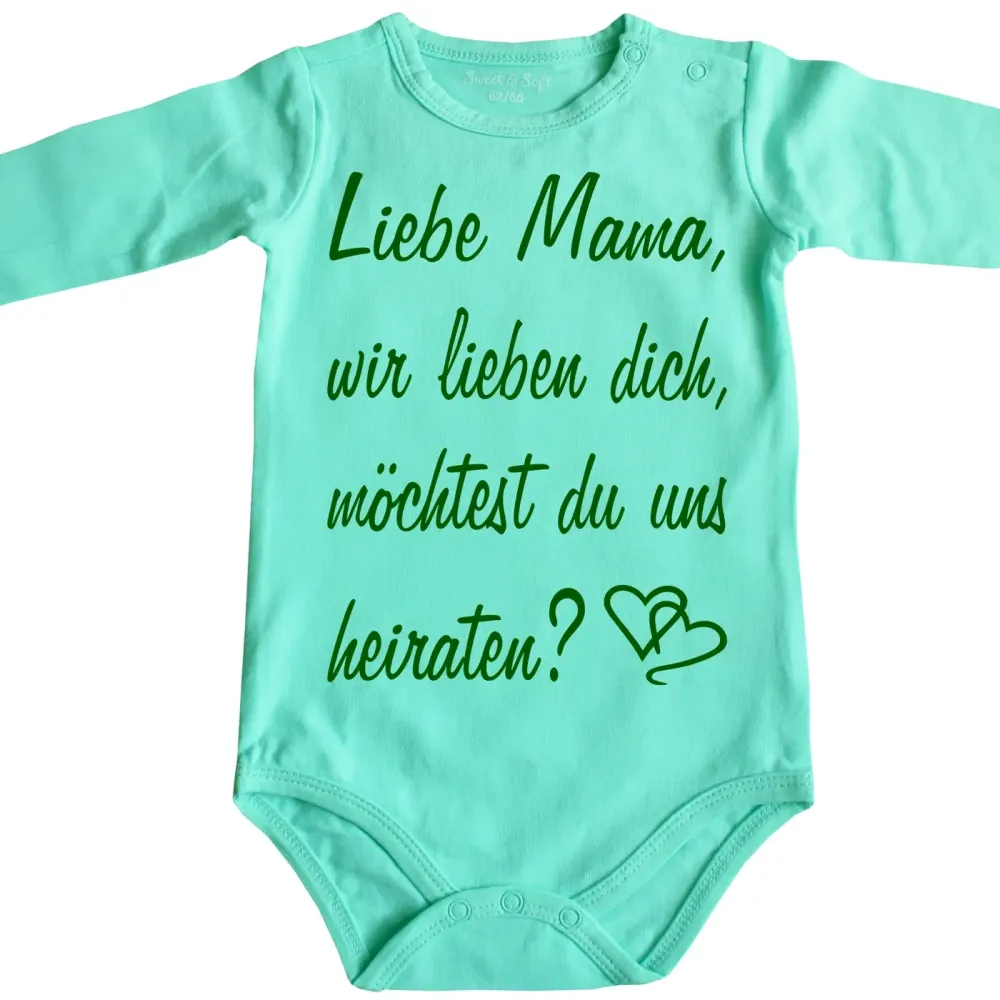Preview: Babybody mit Hochzeitsantrag