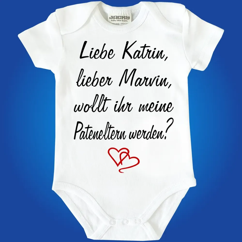 Preview: Babybody mit Spruch Taufpaten