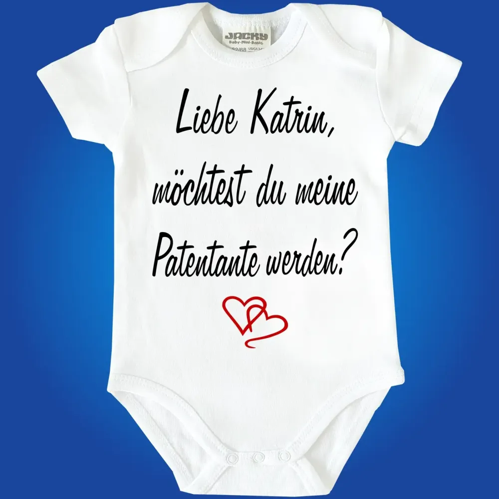 Preview: Baby Bodie mit Spruch Taufpaten