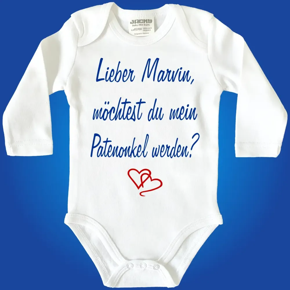 Babybody mit Spruch Patentante