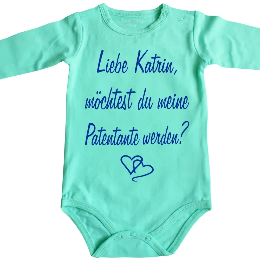 Babybody Pateneltern zur Taufe