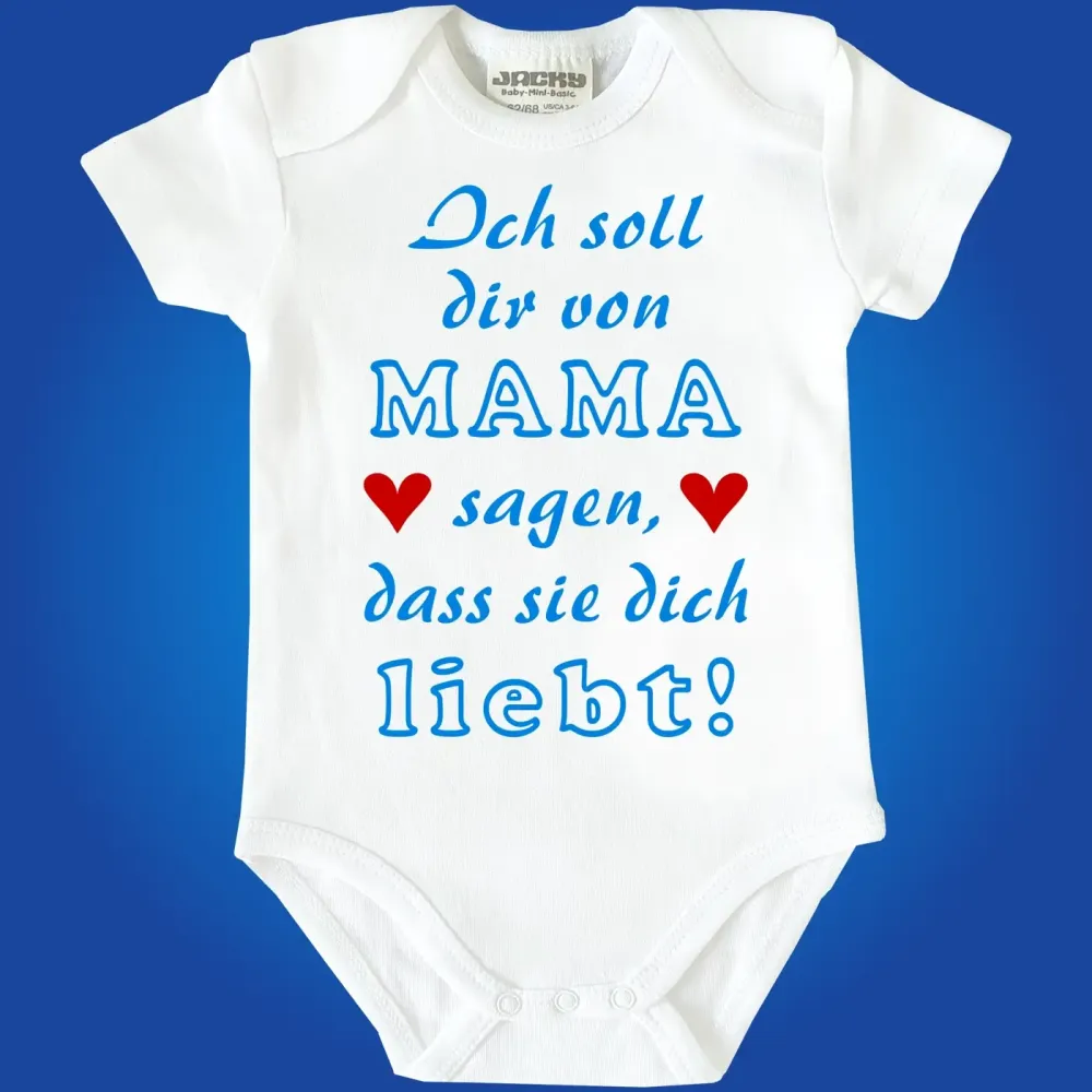 Baby-Body mit Aufdruck Ich habe dich lieb