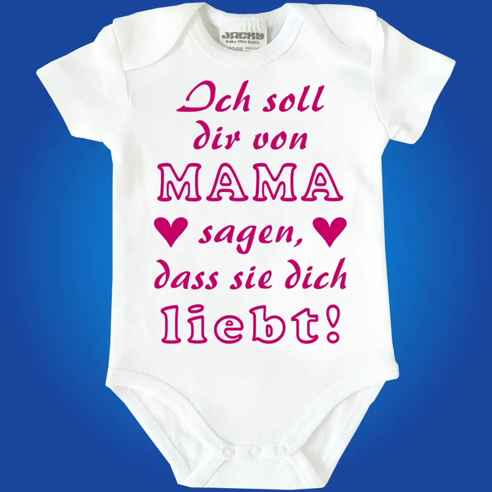 Preview: Baby bodysuit with the slogan I love you