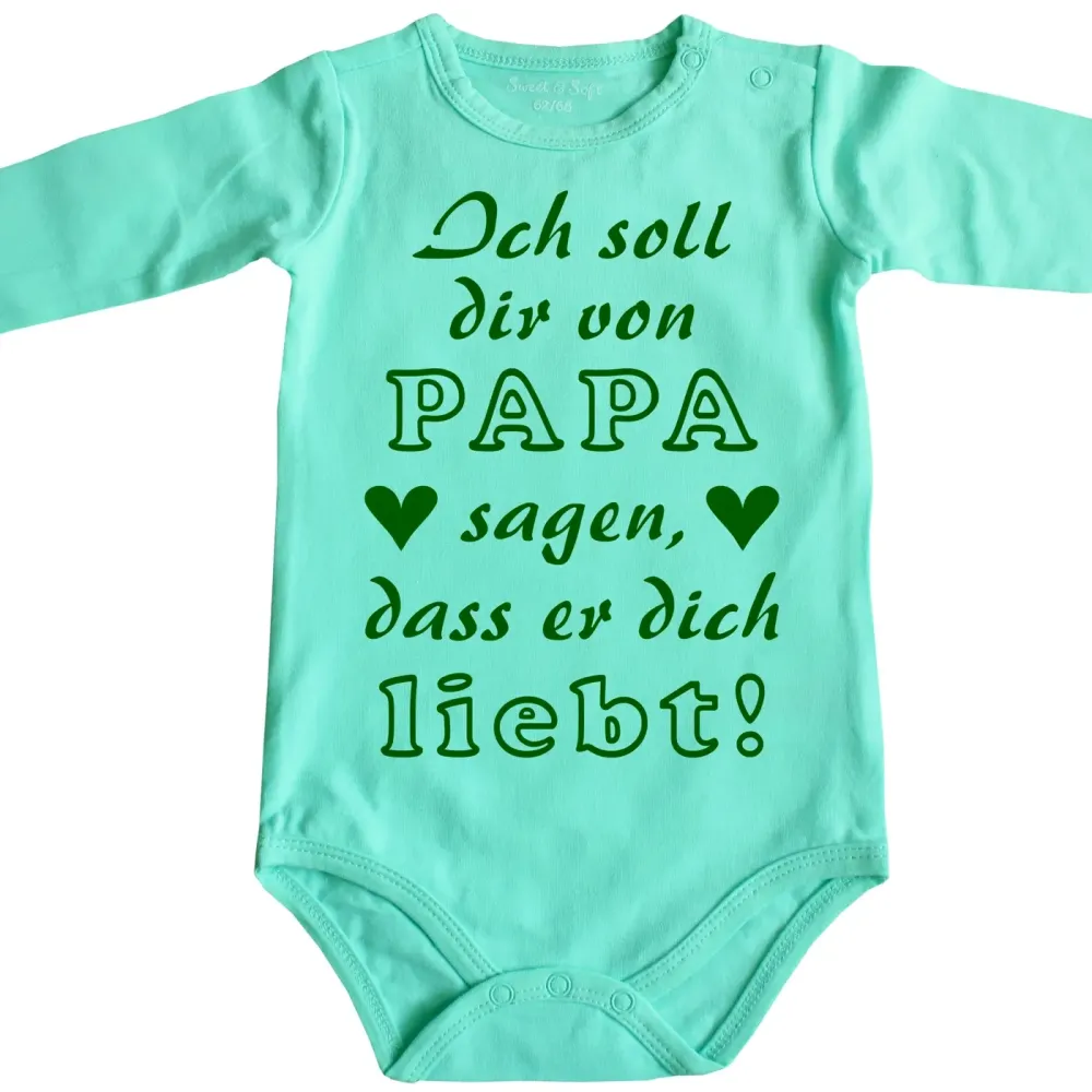 Baby Bodie mit Spruch Papa liebt dich