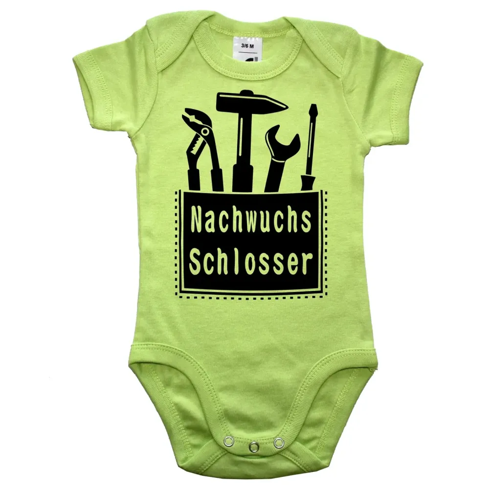 Preview: Babybody mit Aufdruck Schlosser