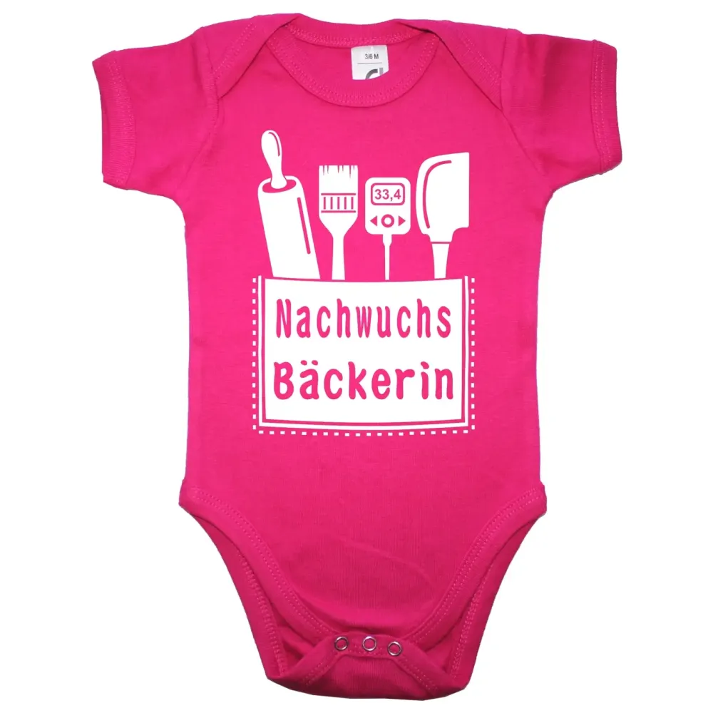 Babybody mit Aufdruck Bäckerin