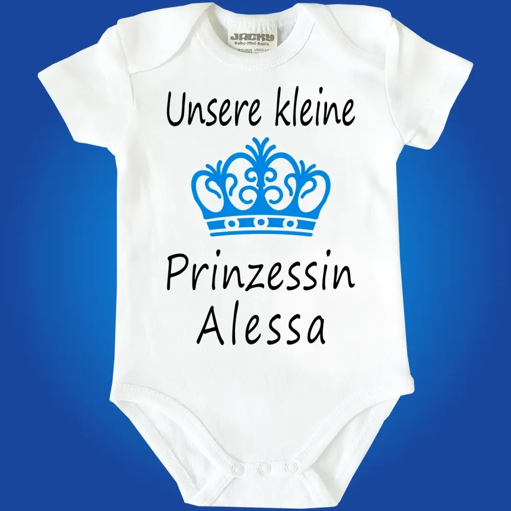 Baby bodysuit with princess print