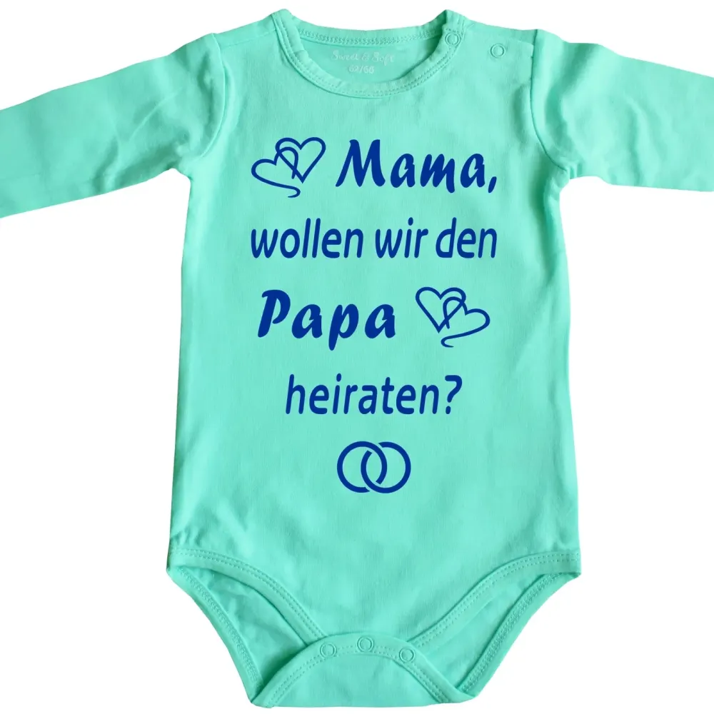 Baby-Body mit Aufdruck Hochzeitsantrag