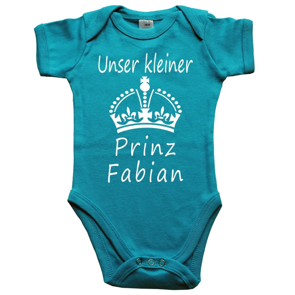 Preview: Babybody mit Druck Prinz