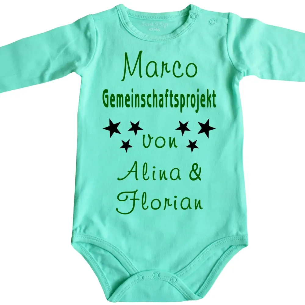 Preview: Babybody mit Aufdruck Projekt