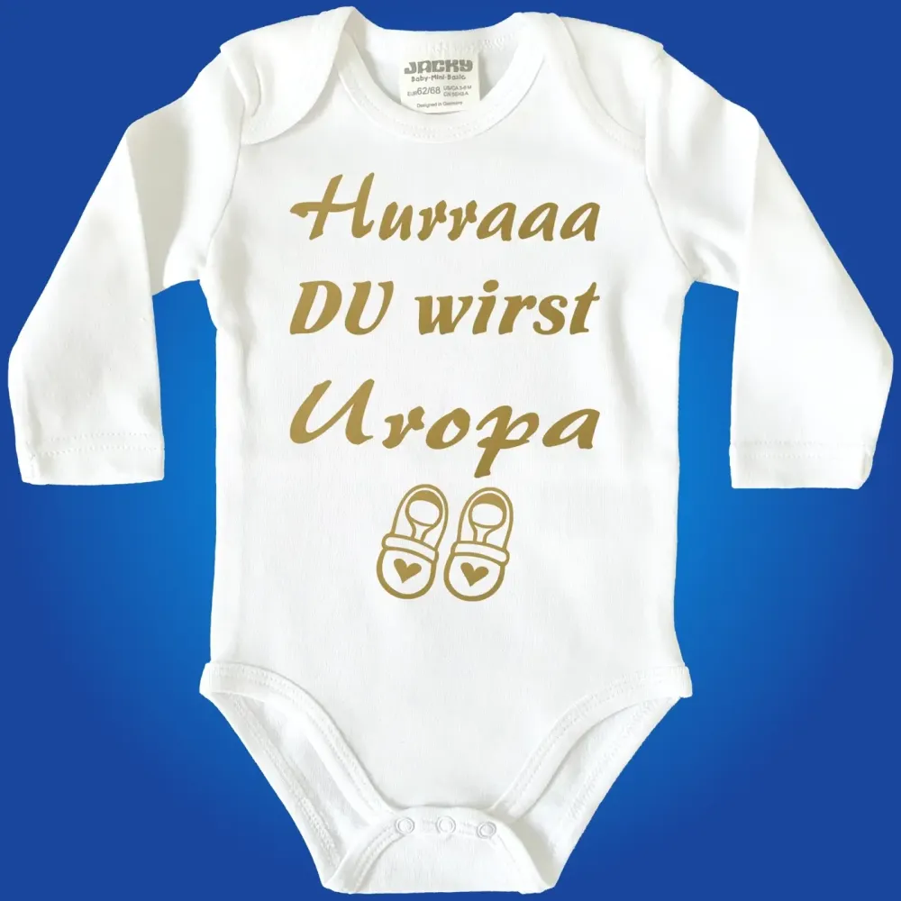 Preview: Baby-Body mit Druck - Du wirst Uropa