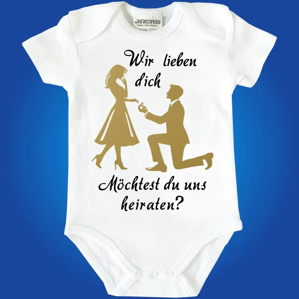 Baby-Body mit Druck Heiratsantrag