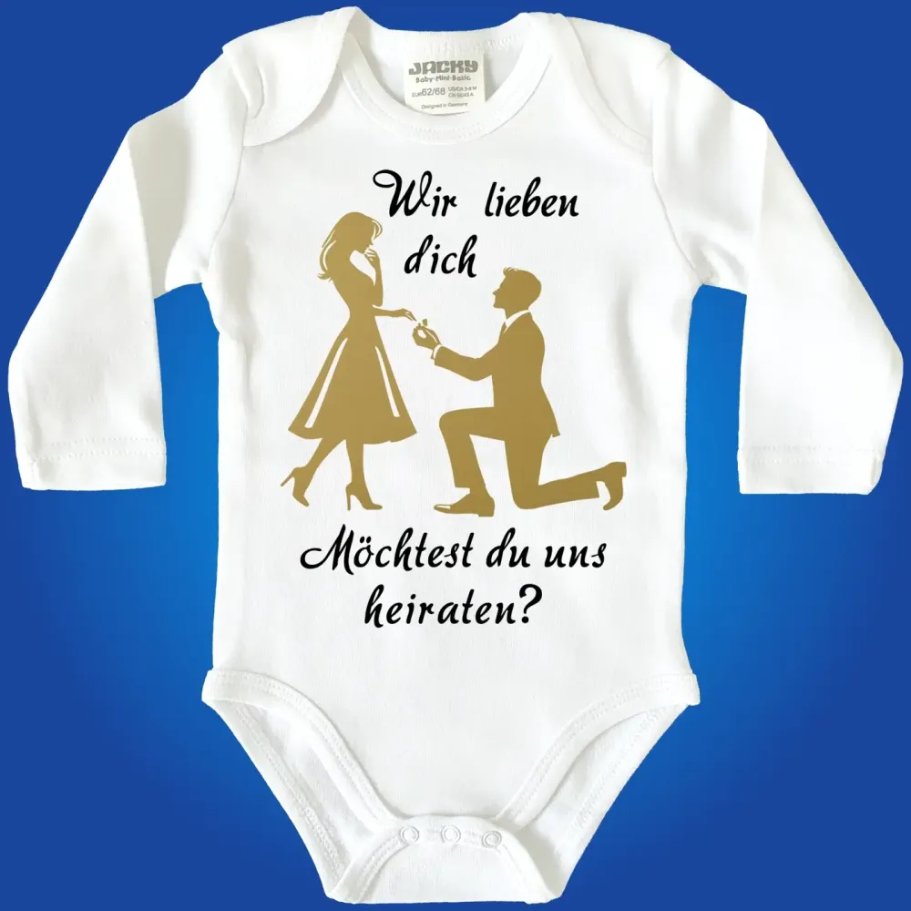 Baby-Body mit Druck Heiratsantrag