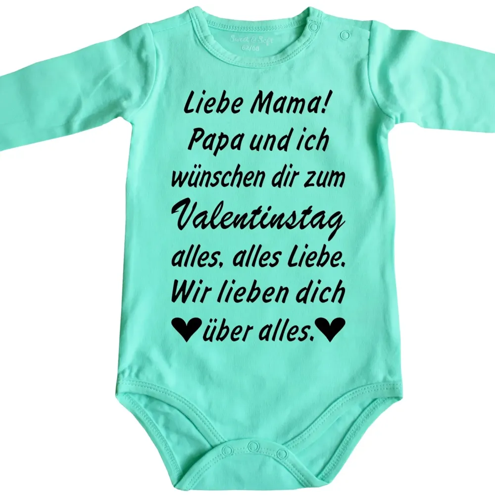Baby-Body mit Druck Valentinstag