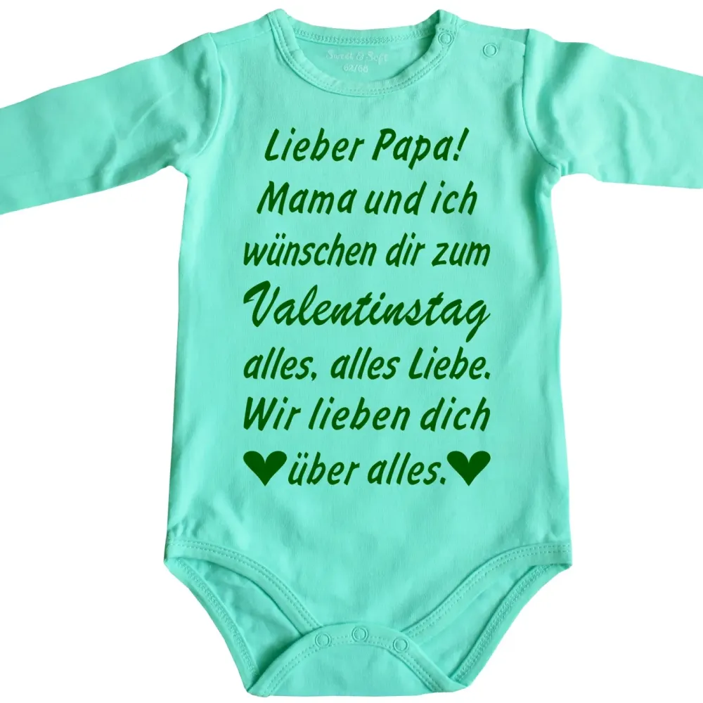 Baby-Body mit Aufdruck Valentinstag