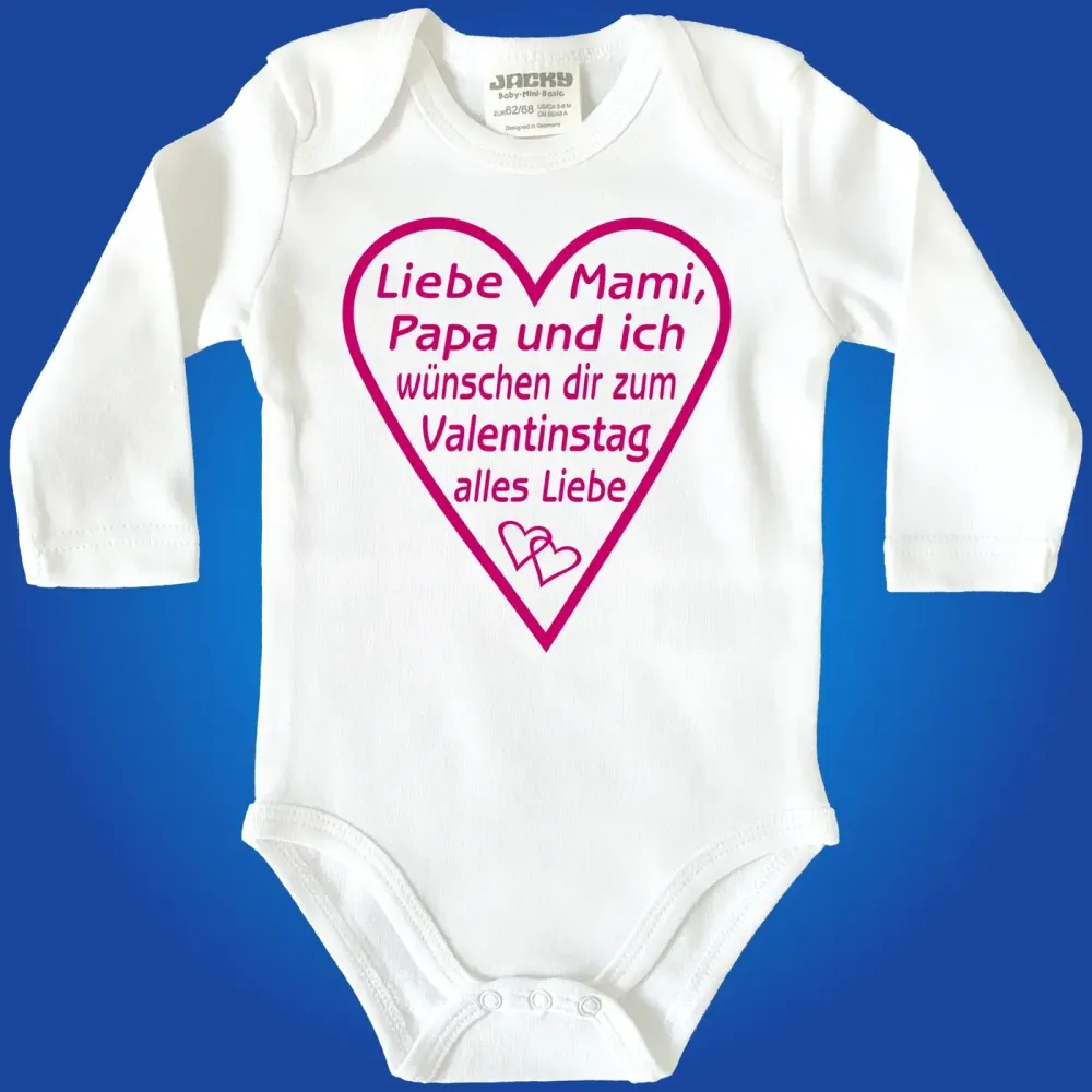 Baby-Body mit Aufdruck zum Valentinstag
