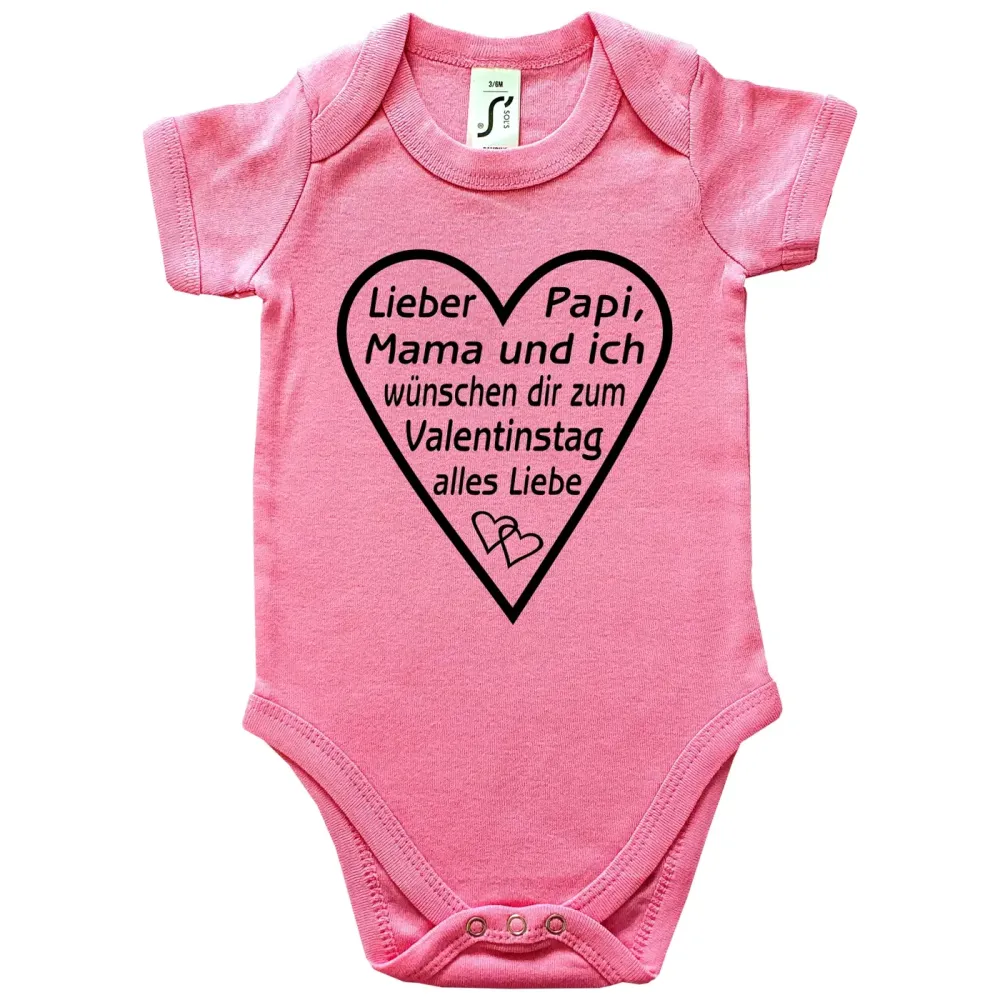Baby-Body mit Aufdruck Valentinstag