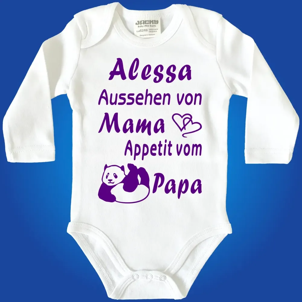 Preview: Baby-Body mit Druck Aussehen von Mama