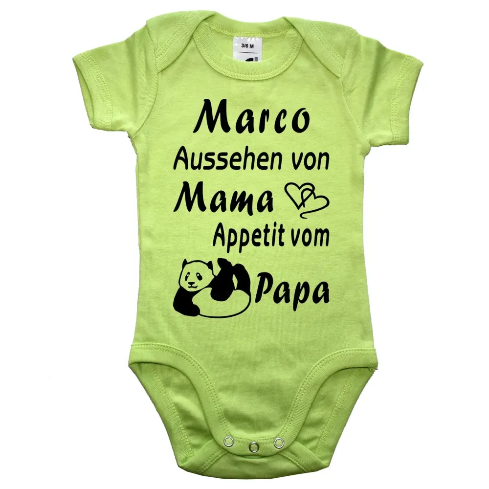 Preview: Baby-Body mit Druck Aussehen von Mama