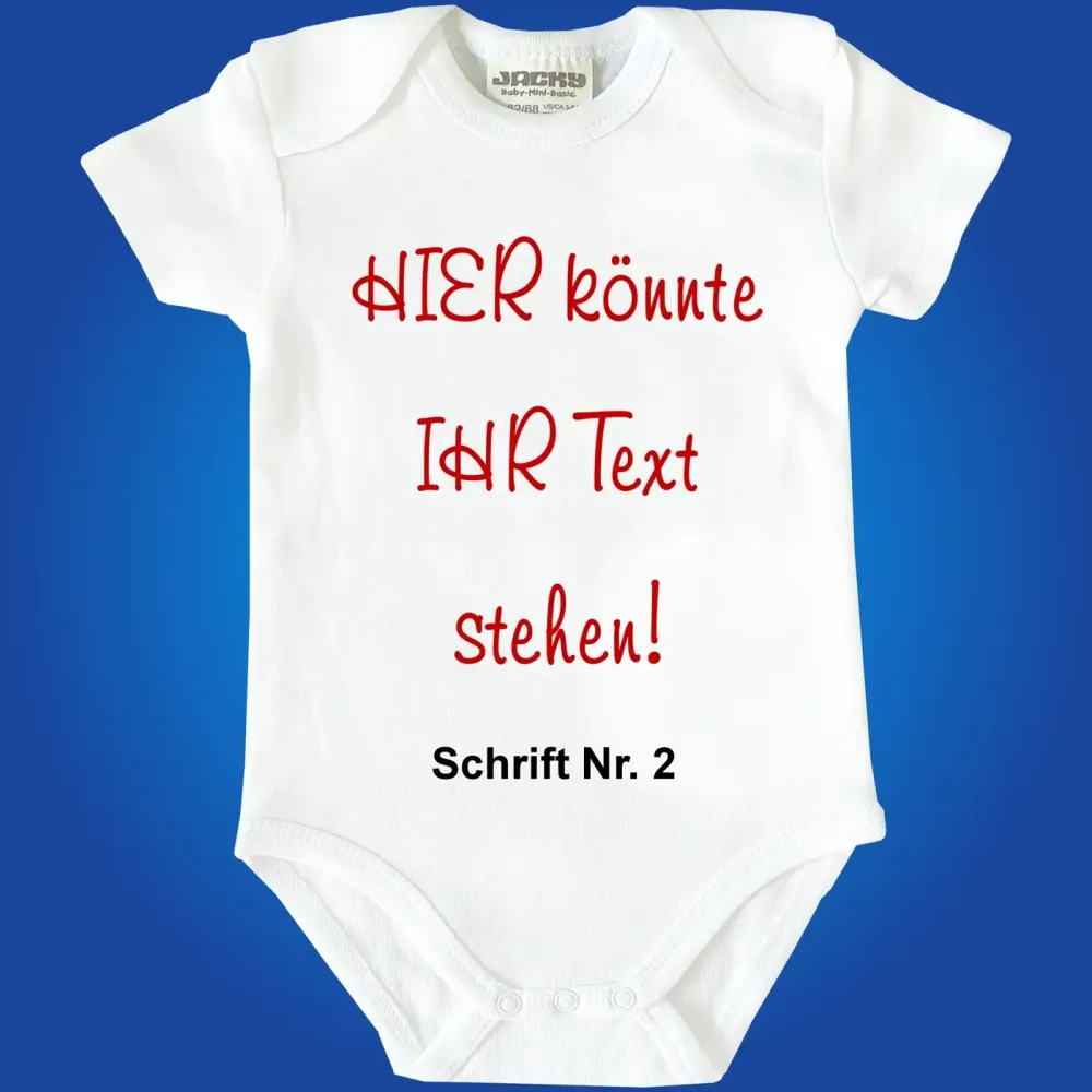 Baby-Body mit komplett freier Textwahl