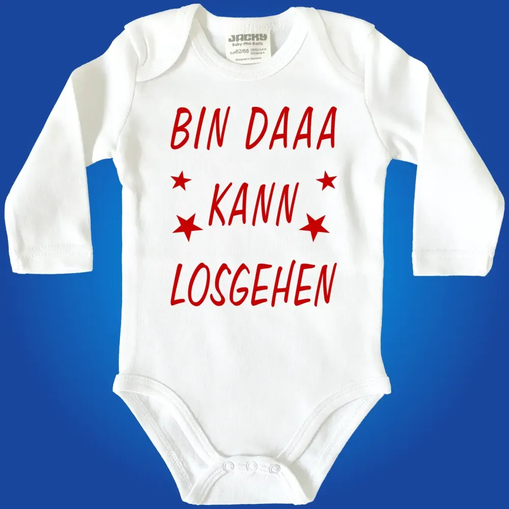 Baby-Body mit witzigem Geburtsspruch