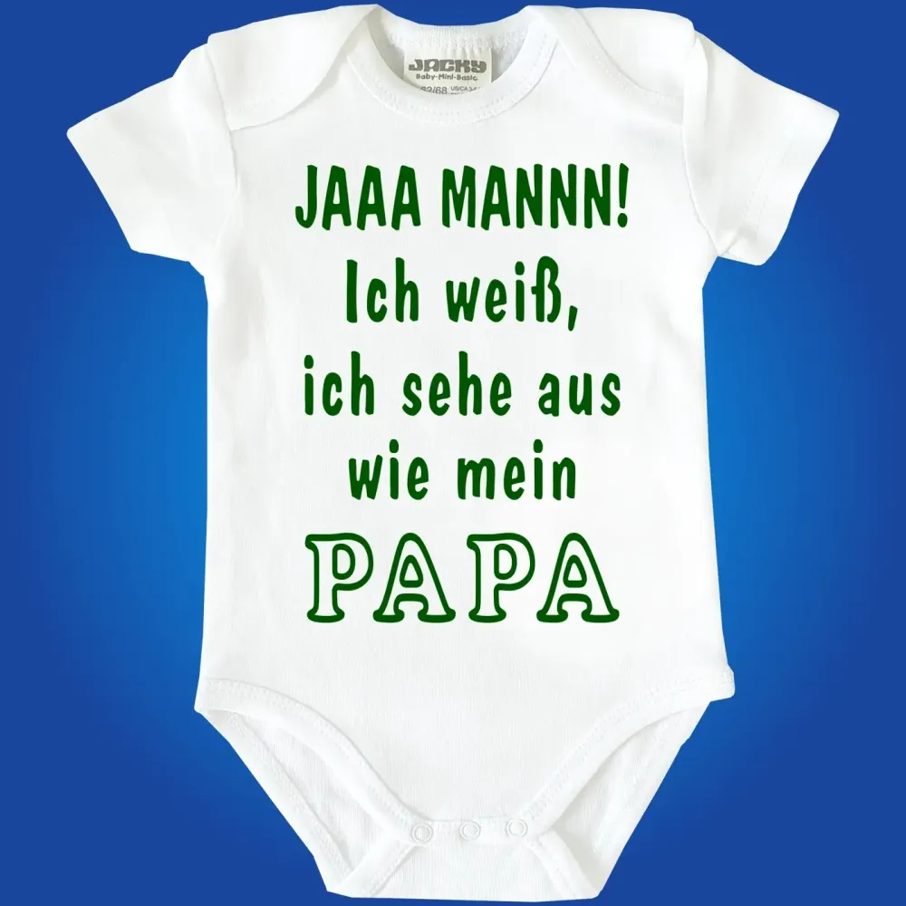 Baby-Body mit Aufdruck Papa und Mama