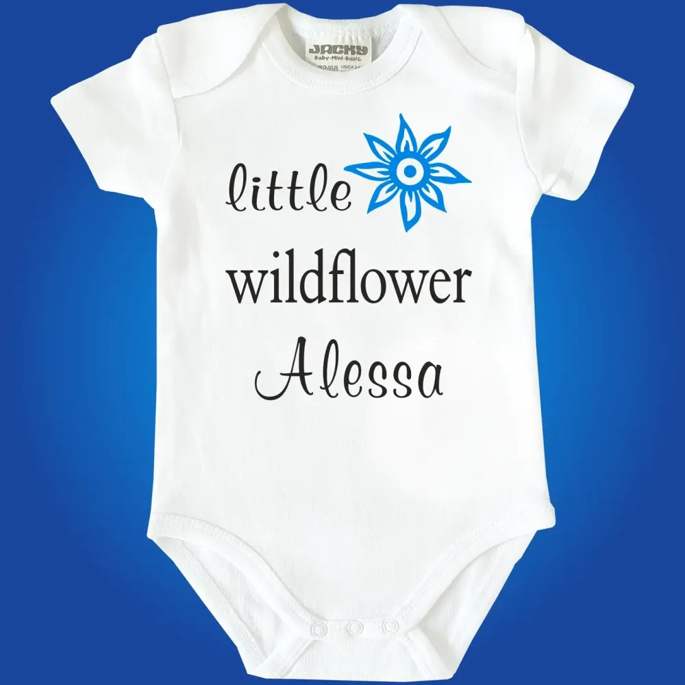 Babybody mit Aufdruck Wildflower