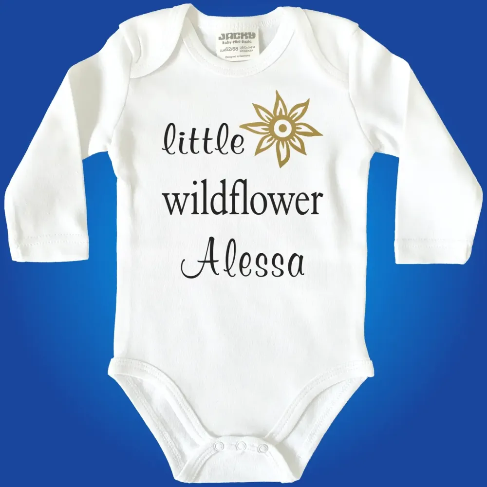 Baby Body mit Aufdruck Wildflower