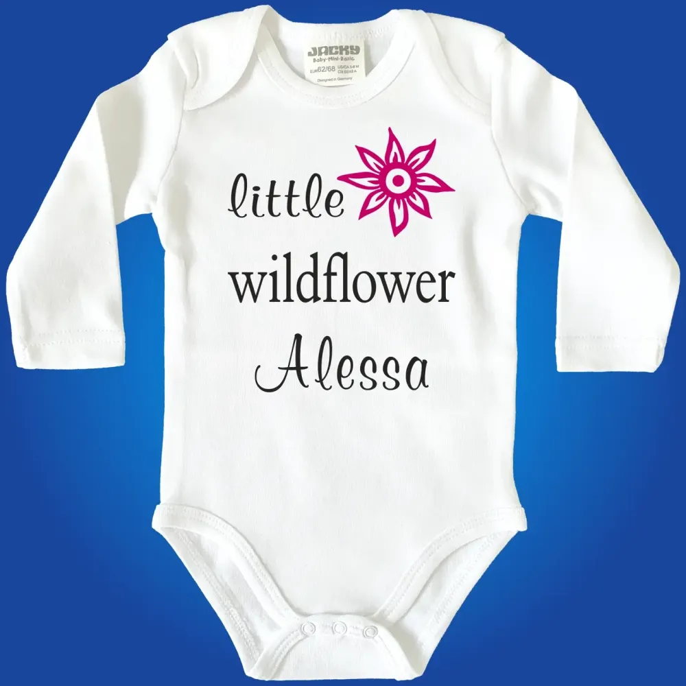 Preview: Baby Body mit Druck Wildflower