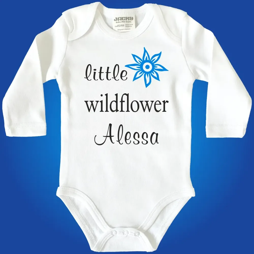 Babybody mit Druck Wildflower