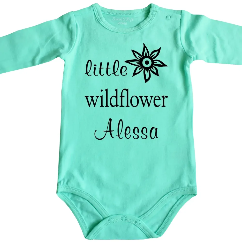 Babybody mit Aufdruck Wildflower