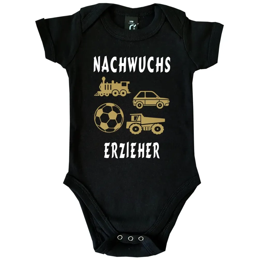 Baby-Body mit Spruch „Für Nachwuchs ist gesorgt“ für Kita‑Mitarbeiter