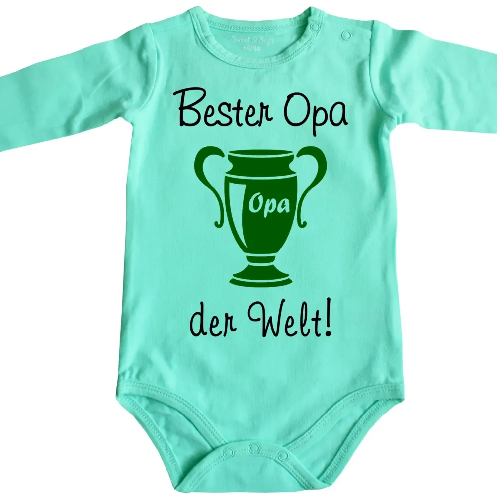 Preview: Baby Bodysuit with print Best Grandpa