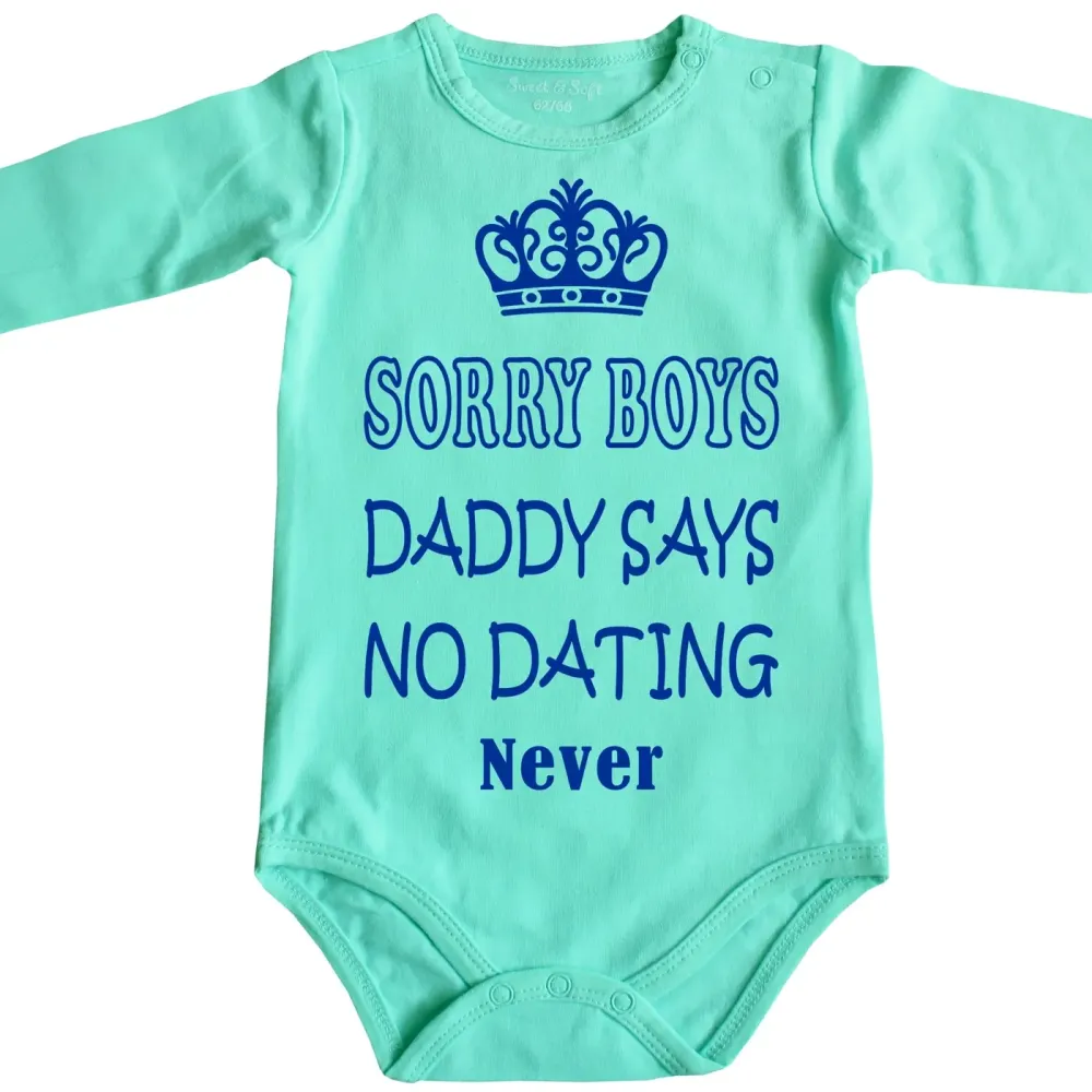 Funny Baby Bodysuit with saying NO Dating