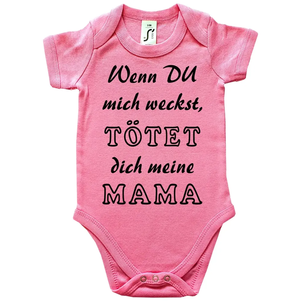 Baby-Body mit Druck wenn du mich weckst