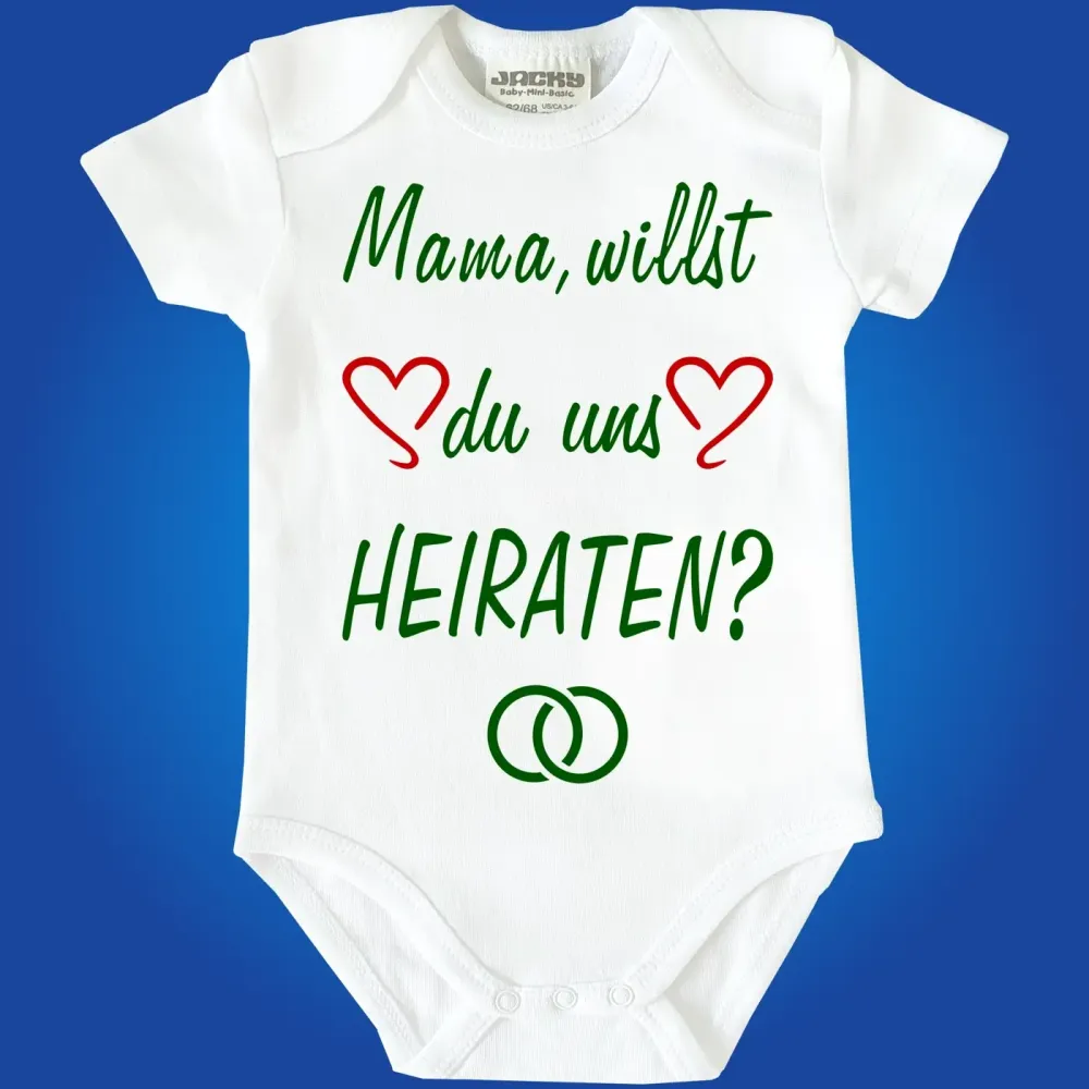 Baby-Body mit Spruch heiraten