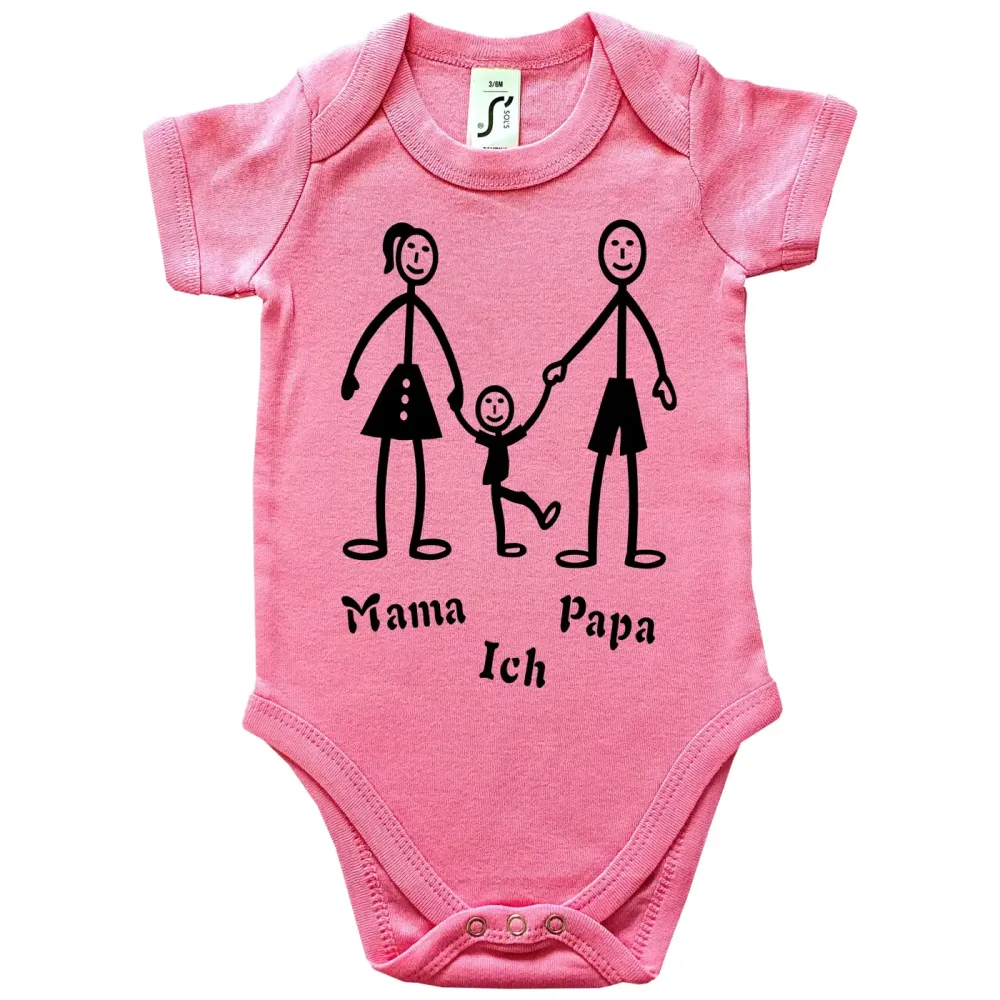 Baby-Body mit Druck Familie