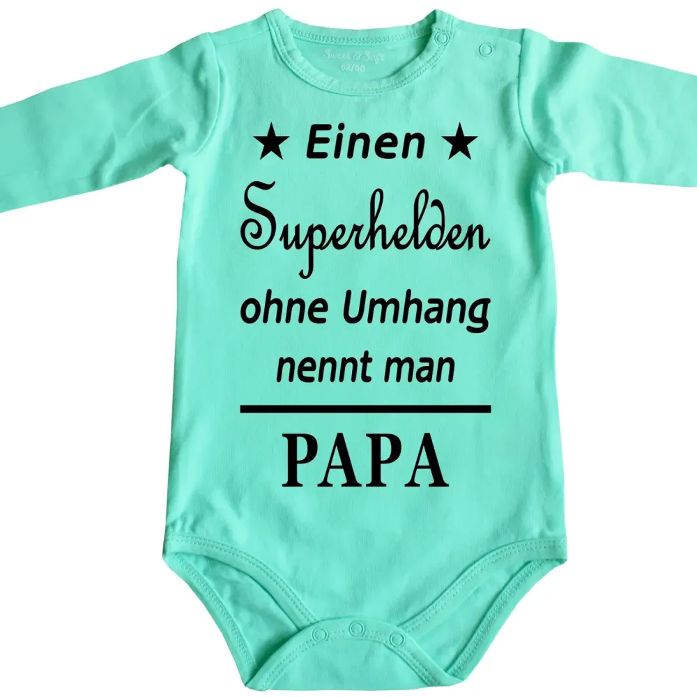 Baby-Body mit Superhelden Druck