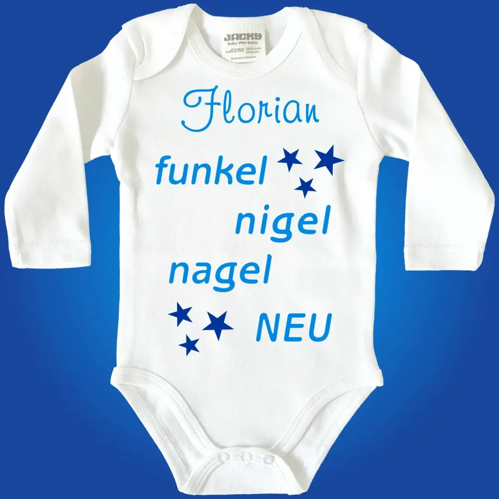 Preview: Babybody mit Spruch zur Geburt