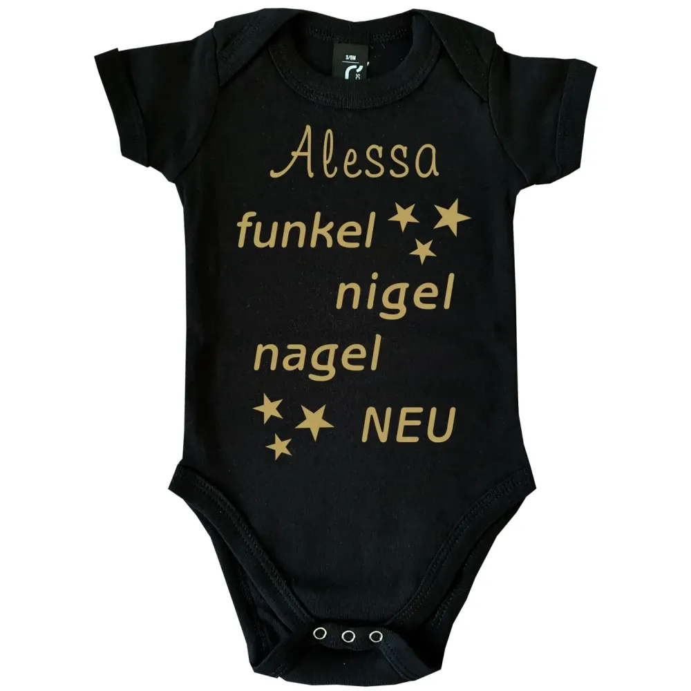 Babybody mit Wunschname - Personalisiert