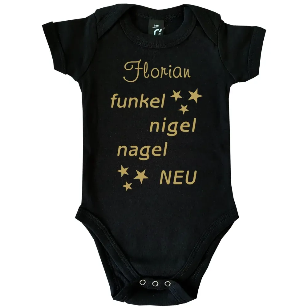 Babybody mit Wunschname zur Babyparty