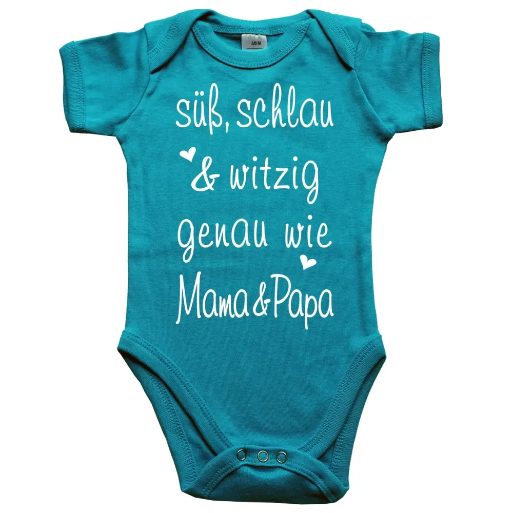 Preview: Süß, schlau & witzig - Tante, Onkel, Oma, Opa, Mama, Papa, Uroma, Uropa Preview: Baby Body mit Mama und Papa